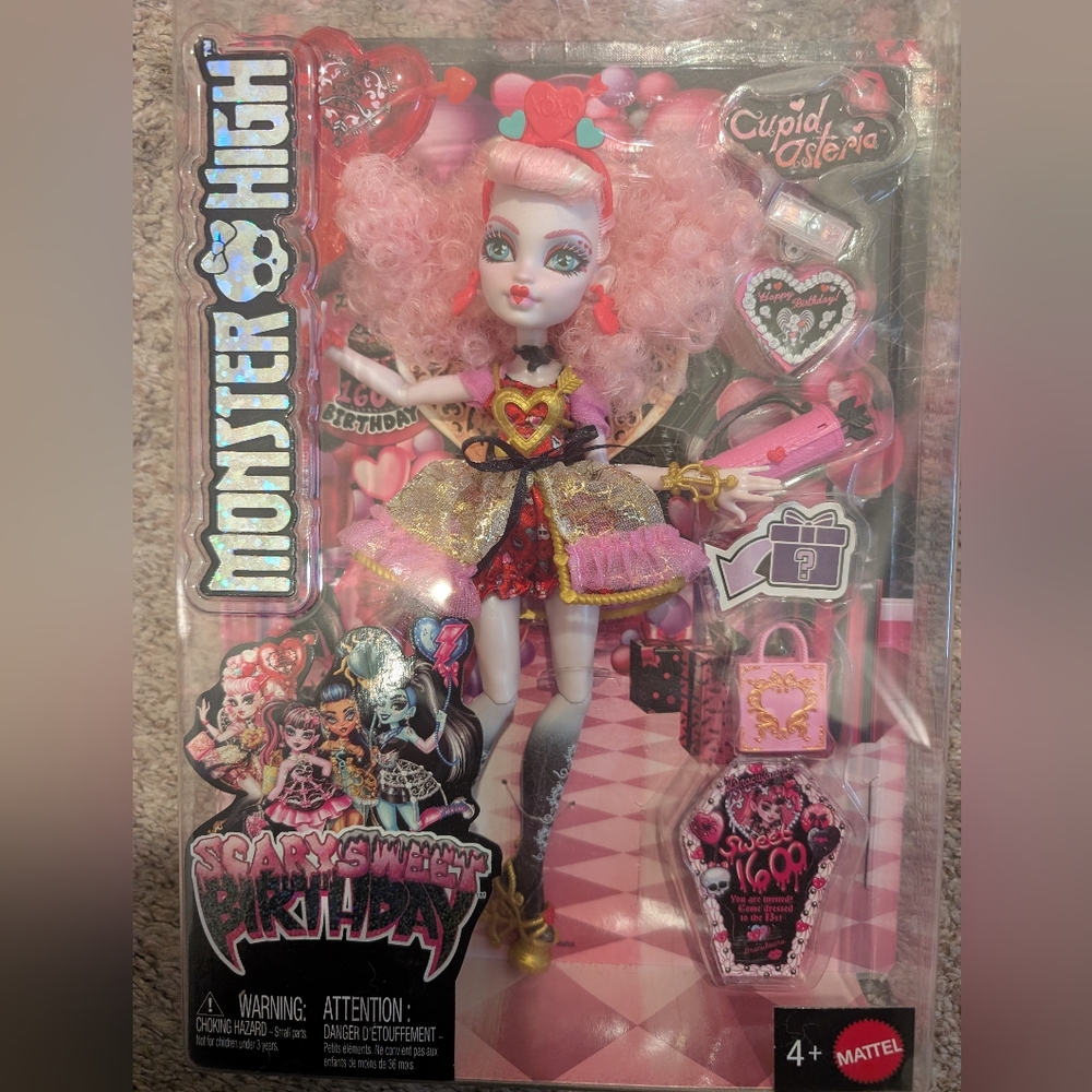 Monster High Doll Cupid Asteria Scary Sweet Birthday New in Box